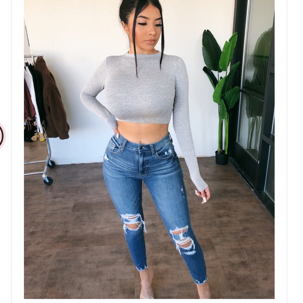 OOTDFash Clara High Rise Skinny Crop Jeans